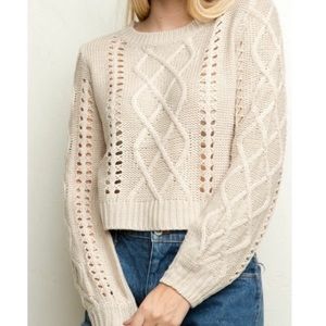 Brandy Melville Cable Knitted Top